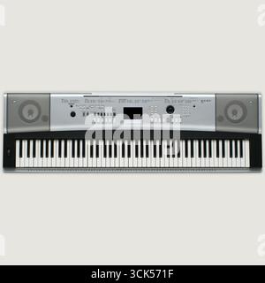 Close up view isolated keyboard on plain background , will be match for your element design. Stock Photo