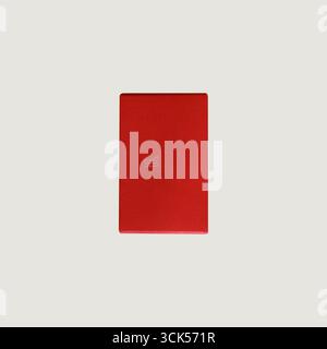 An unique concept of isolated red box on plain background , very suitable to use in mostly project. Stock Photo