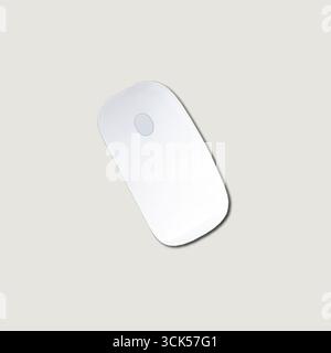 A sleek, modern computer mouse designed for ergonomic use and efficient navigation. Stock Photo