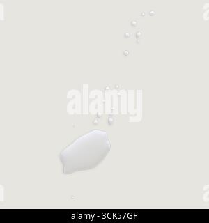 A splash of milk with droplets, illustrating fluid motion and texture. Stock Photo