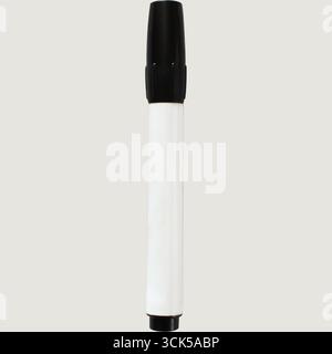 A black and white marker pen designed for writing or drawing on various surfaces. Stock Photo