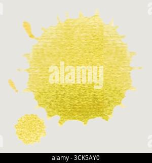 A splash of yellow paint or liquid, showcasing a vibrant and artistic texture. Stock Photo