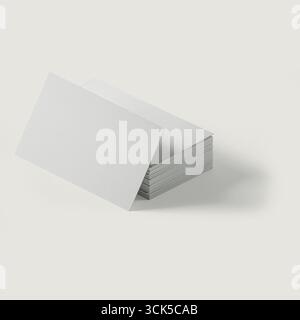 A stack of blank business cards ready for printing or customization. Stock Photo