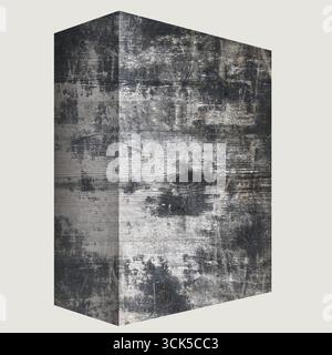A textured, abstract representation of a gray-black surface, resembling a weathered material or block. Stock Photo