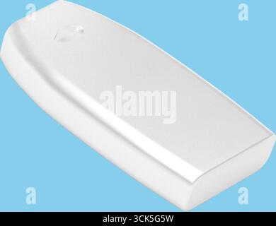 This image shows a sleek, rectangular object designed for a specific functional purpose, likely related to technology or accessories. Stock Photo