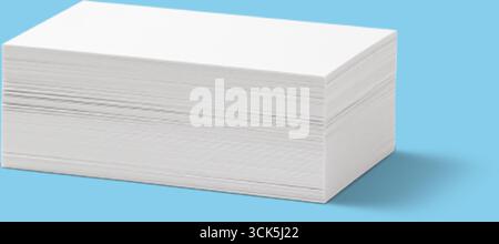 A stack of blank white paper, typically used for printing or writing. Stock Photo