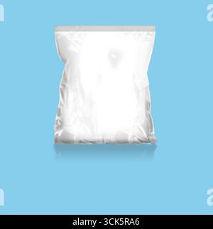 A clear plastic bag, typically used for packaging or storage purposes. Stock Photo