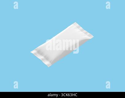A simple white pouch, likely used for packaging or storing items. Stock Photo