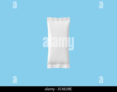 A plain, transparent plastic pouch designed for packaging various items. Stock Photo