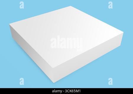 A simple, flat, white rectangular object with a smooth surface, often used for various purposes like packaging or design. Stock Photo