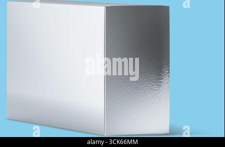 A sleek, reflective rectangular block with a smooth surface, suggesting a modern design or packaging. Stock Photo