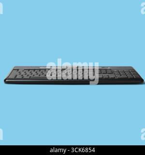 A sleek black keyboard designed for efficient typing and user interaction with computers. Stock Photo