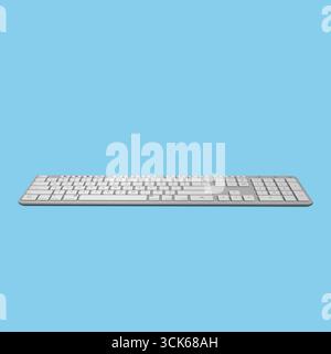 A sleek, modern keyboard designed for efficient typing and computer interaction. Stock Photo