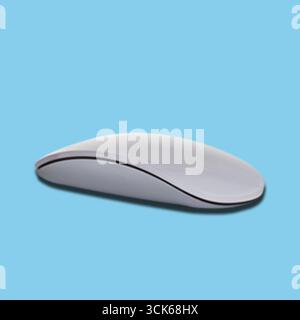 A sleek, modern computer mouse designed for ergonomic use and efficient navigation. Stock Photo