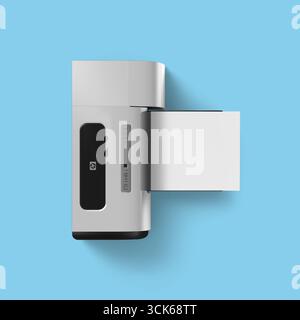 A compact, modern printer designed for efficient document printing and easy connectivity. Stock Photo