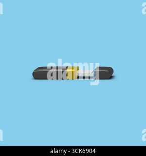 A sleek, modern USB flash drive with a metallic connector and a black casing. Stock Photo