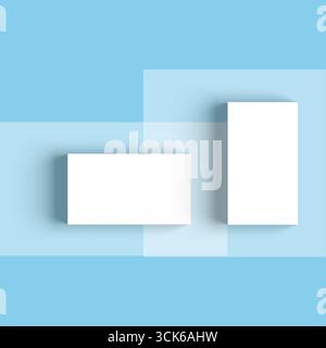 A minimalist design featuring two white rectangular shapes casting shadows, emphasizing simplicity and modernity. Stock Photo