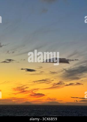 Sunset afterglow sky Stock Photo