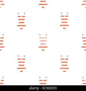 Simple seamless pattern on white background Stock Photo