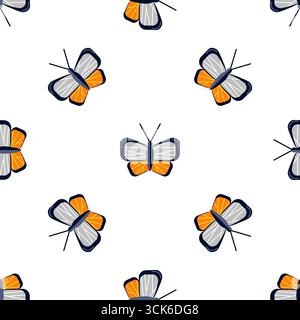 Simple seamless pattern on white background Stock Photo