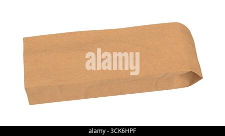 A simple piece of brown paper, likely used for wrapping or packaging items. Stock Photo
