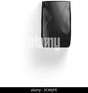 A glossy black rectangular object with a smooth surface, possibly a phone case or a sleek design element. Stock Photo
