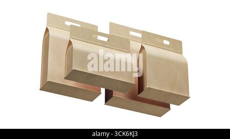 A modern, abstract sculpture with a minimalist design featuring two interlocking geometric forms. Stock Photo