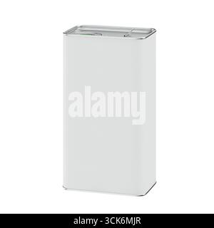 A sleek, white rectangular container designed for storage or packaging purposes. Stock Photo