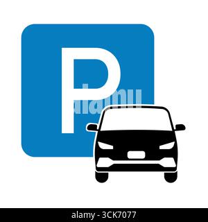 Parking Lots Sign or Parking Symbol in Parking Concept. Vector Illustration. Stock Vector
