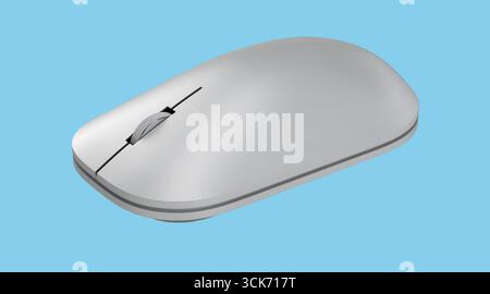 A sleek, modern computer mouse designed for ergonomic use and efficient navigation. Stock Photo