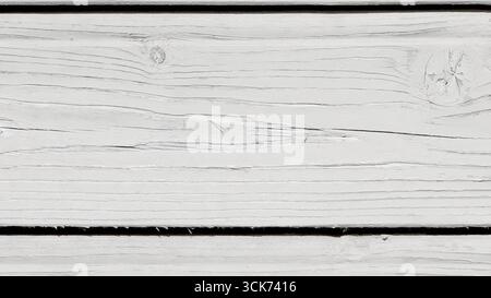 A close-up view of whitewashed wooden planks, suitable for backgrounds or design elements. Stock Photo