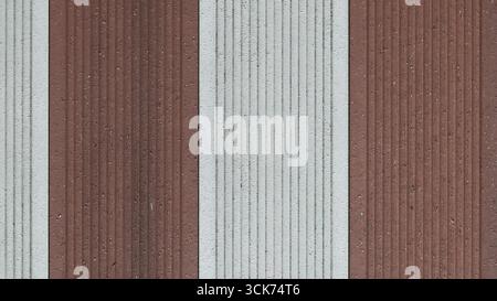 A close-up view of a striped surface featuring alternating colors of brown and light blue, showcasing a textured design. Stock Photo