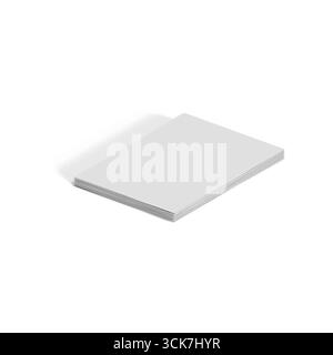 A stack of blank sheets of paper, ideal for writing, printing, or drawing. Stock Photo