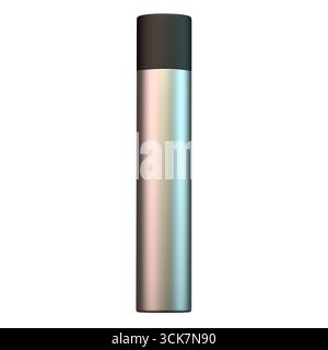 A sleek, cylindrical container with a black top, likely intended for personal care or beauty products. Stock Photo