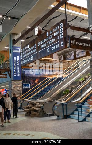 Main Terminal at Great Falls International Airport, Montana, USA, 2025 Stock Photo
