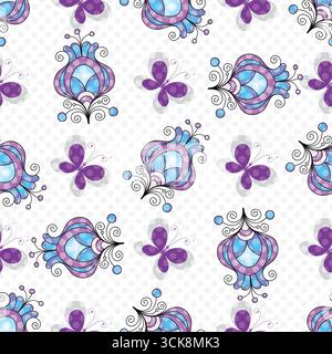 Seamless pattern with ordinary style Stock Vector