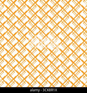 Golden crisscross lattice weaves a bold, intricate diagonal pattern Stock Vector