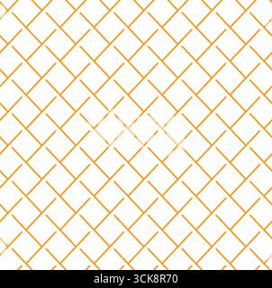Crisscross gold lines weave a bright lattice across white space Stock Vector