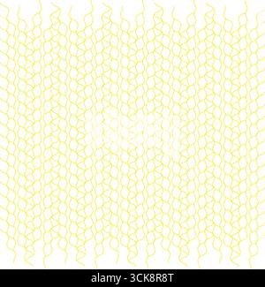 Soft yellow squiggles bloom across a pale canvas Stock Vector