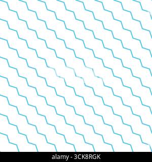 Simple blue zigzag line pattern on a white background creating a clean geometric design Stock Vector