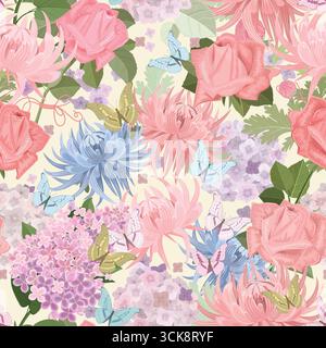 Seamless pattern with ordinary style Stock Vector