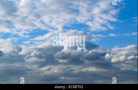 Lots of beautiful white clouds in the blue sky Stock Photo