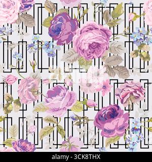 Seamless pattern with ordinary style Stock Vector