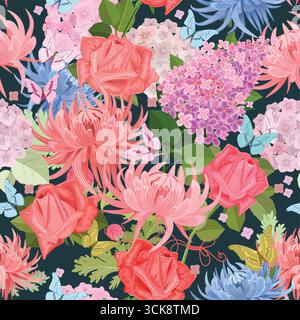 Seamless pattern with ordinary style Stock Vector
