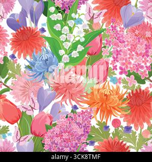 Seamless pattern with ordinary style Stock Vector