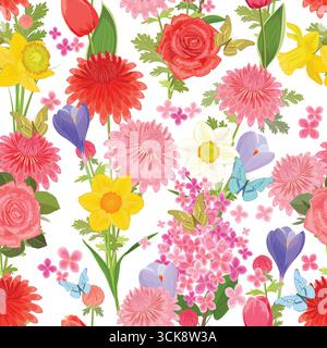 Seamless pattern with ordinary style Stock Vector