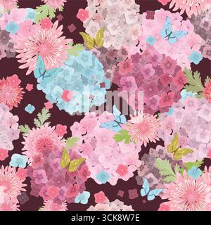 Seamless pattern with ordinary style Stock Vector