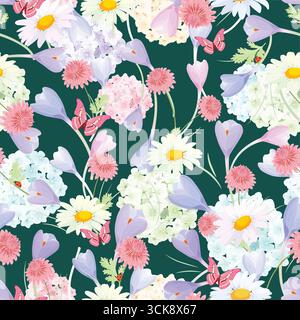 Seamless pattern with ordinary style Stock Vector