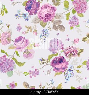 Seamless pattern with ordinary style Stock Vector