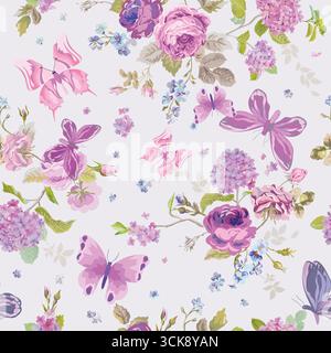 Seamless pattern with ordinary style Stock Vector